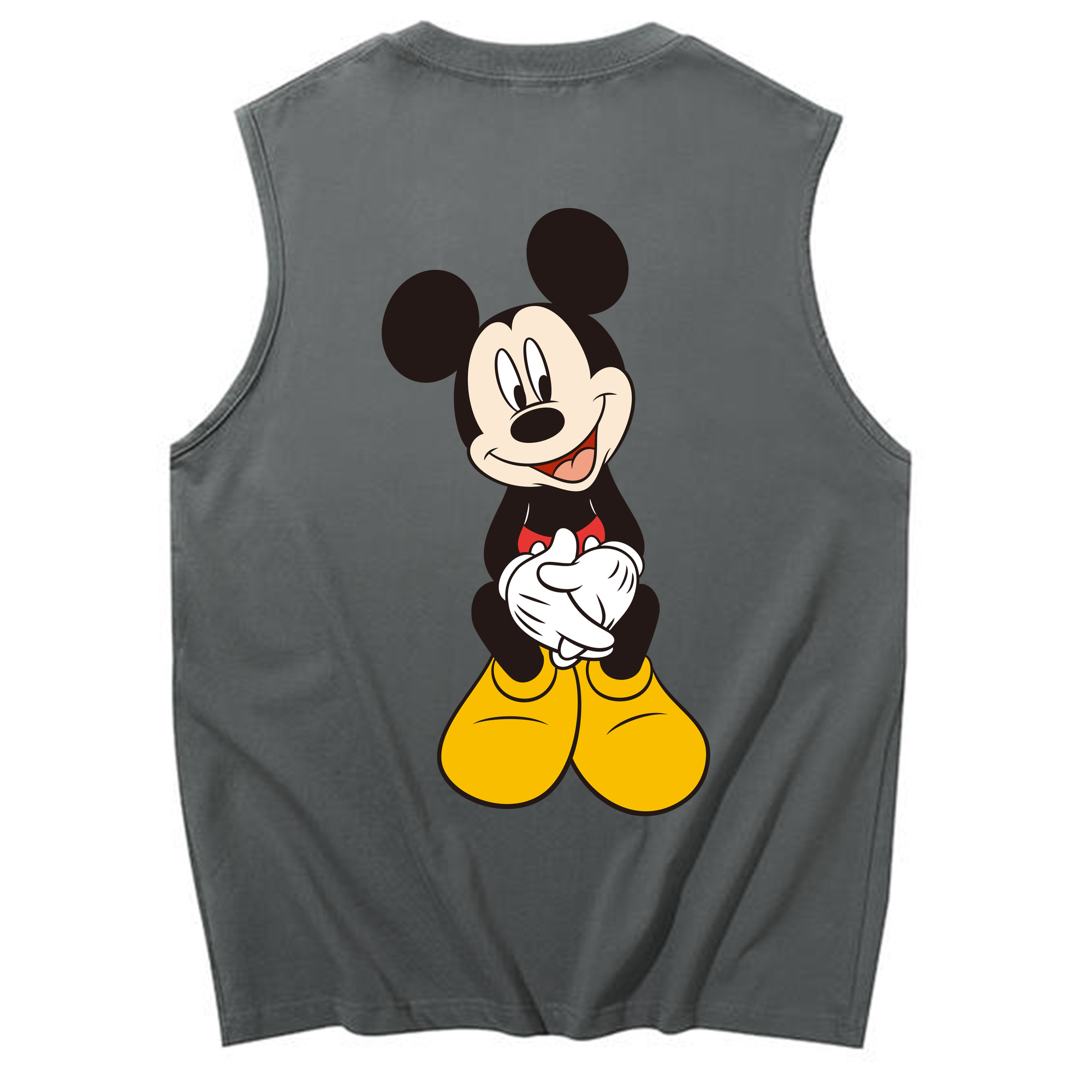 ミッキーマウス Mickey Mouse コットン100％タンクトップ（背面プリント）